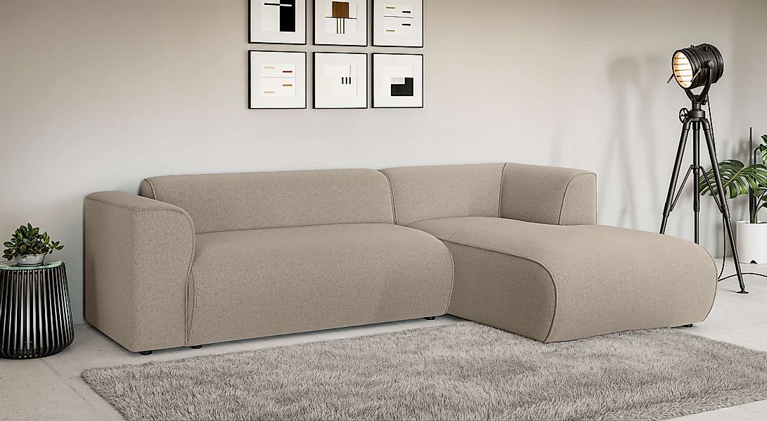 Home affaire Ecksofa »MERID L-Form (257 cm), zeitlos & stilvolles Design,« günstig online kaufen