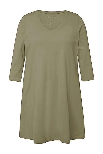 Ulla Popken Longshirt Longshirt Zierbänder A-Linie günstig online kaufen