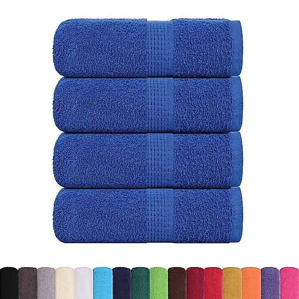 vidaXL Handtuch Seiftücher 4 Stk. Blau günstig online kaufen