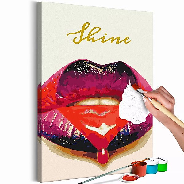 Malen Nach Zahlen - Shiny Lips günstig online kaufen