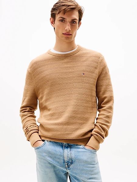 Tommy Hilfiger Rundhalspullover "STRIPE STRUCTURE", regular fit, leicht übe günstig online kaufen