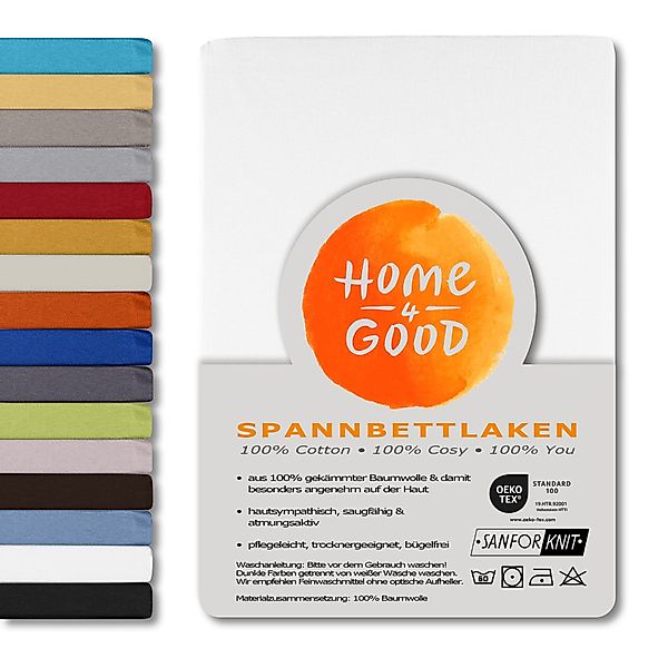 home4good Spannbettlaken viele Größen, viele Farben, 100% Baumwolle, OEKO-T günstig online kaufen