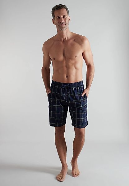 bugatti Pyjamahose kurz, kariert, bequem, weich, mit Kordelzug, Baumwolle günstig online kaufen