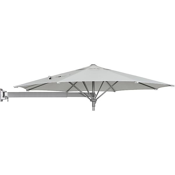 Ampelschirm Ø 245 cm Grau-Silber mit Dreh- & Neigungsfunktion günstig online kaufen
