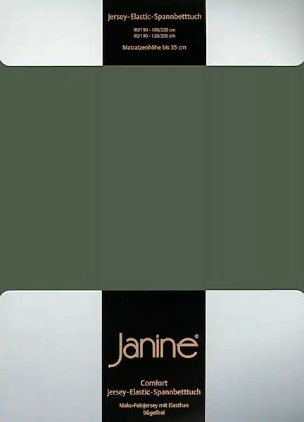 Janine Janine Spannbetttuch Elastic-Jersey 5002 olivgrün (76) Größe:  200x2 günstig online kaufen