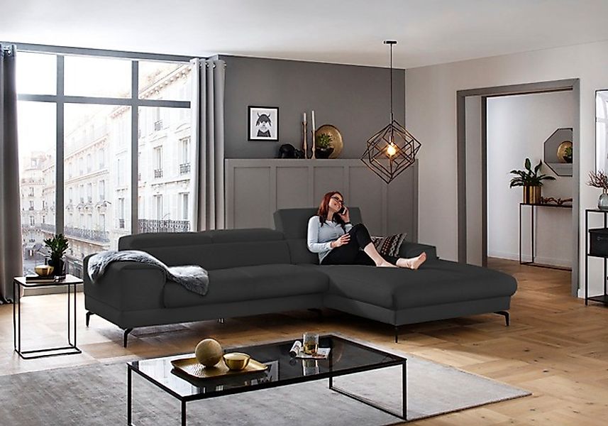 W.SCHILLIG Ecksofa »piedroo, Designsofa mit tollem Sitzkomfort, L-Form« Kop günstig online kaufen