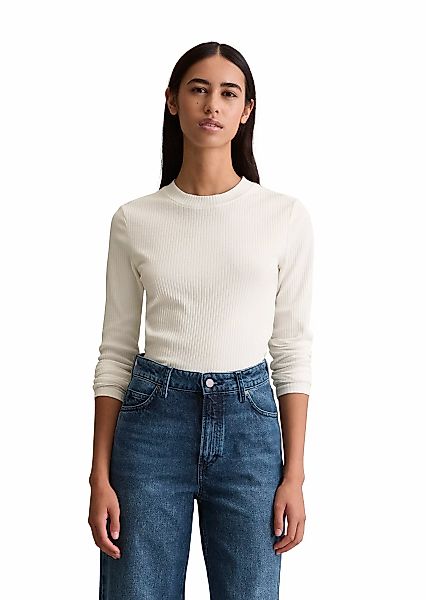 Marc OPolo DENIM Langarmshirt, Rundhalsausschnitt, slim fit, Bio-Baumwolle günstig online kaufen