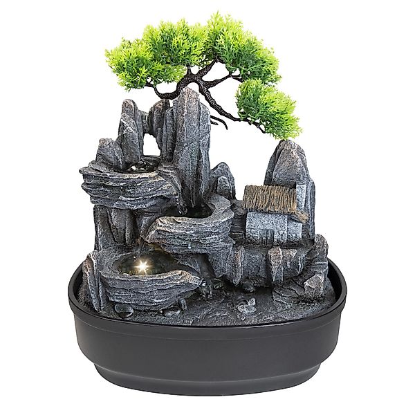 Lemodo Zimmerbrunnen Kaskadenbrunnen mit Haus, 27 günstig online kaufen
