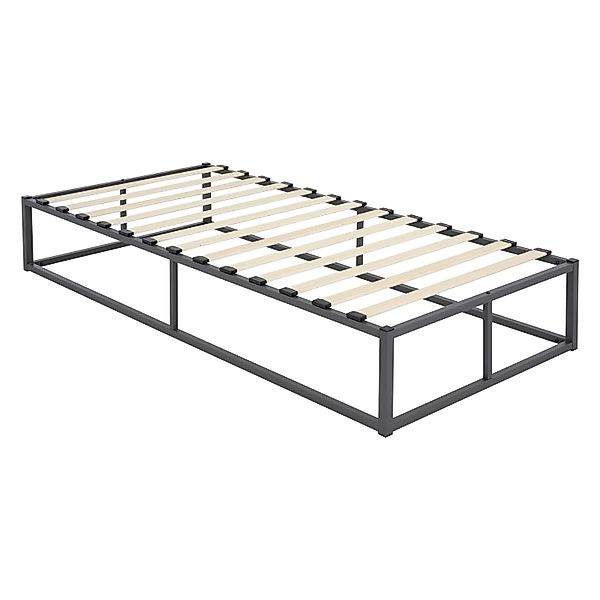 ML-Design Metallbett 90x200 cm Stahlrahmen mit Lattenrost Anthrazit Bettges günstig online kaufen