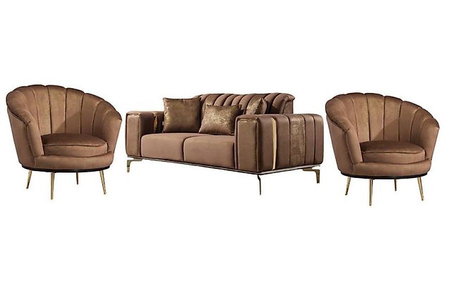 Villa Möbel Polstergarnitur Eden, (Set, 3-tlg), mit Relax-/Bettfunktion dur günstig online kaufen