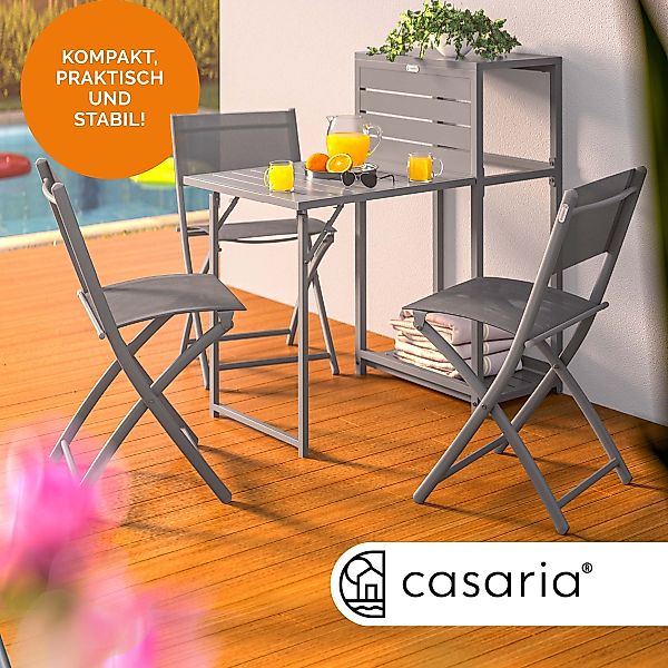 Casaria Gartenstuhl, Klappbar 130kg Belastbarkeit Metall günstig online kaufen