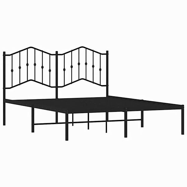 vidaXL Bettgestell mit Kopfteil Metall Schwarz 140x190 cm Modell 191927377 günstig online kaufen