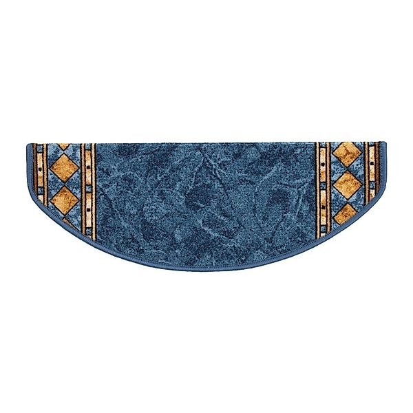 KARAT Stufenmatte Rügen Selbstklebend Strapazierfähig Blau Halbrund 65 x 23 günstig online kaufen