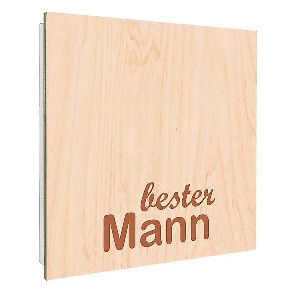 Banjado Schlüsselkasten mit Holzfront 30x30cm Weiß Scharnier Links 50 Haken günstig online kaufen