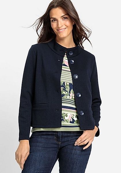 Olsen Jerseyblazer mit Stehkragen und Knopfleiste günstig online kaufen