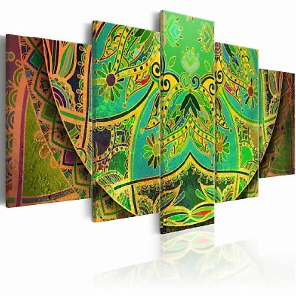 artgeist Wandbild Mandala: Green Energy mehrfarbig Gr. 200 x 100 günstig online kaufen