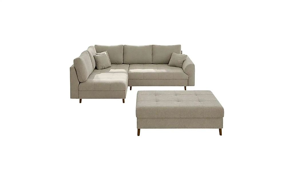 Ecksofa mit Hocker  Lars ¦ beige ¦ Maße (cm): B: 231 H: 81 Polstermöbel > S günstig online kaufen