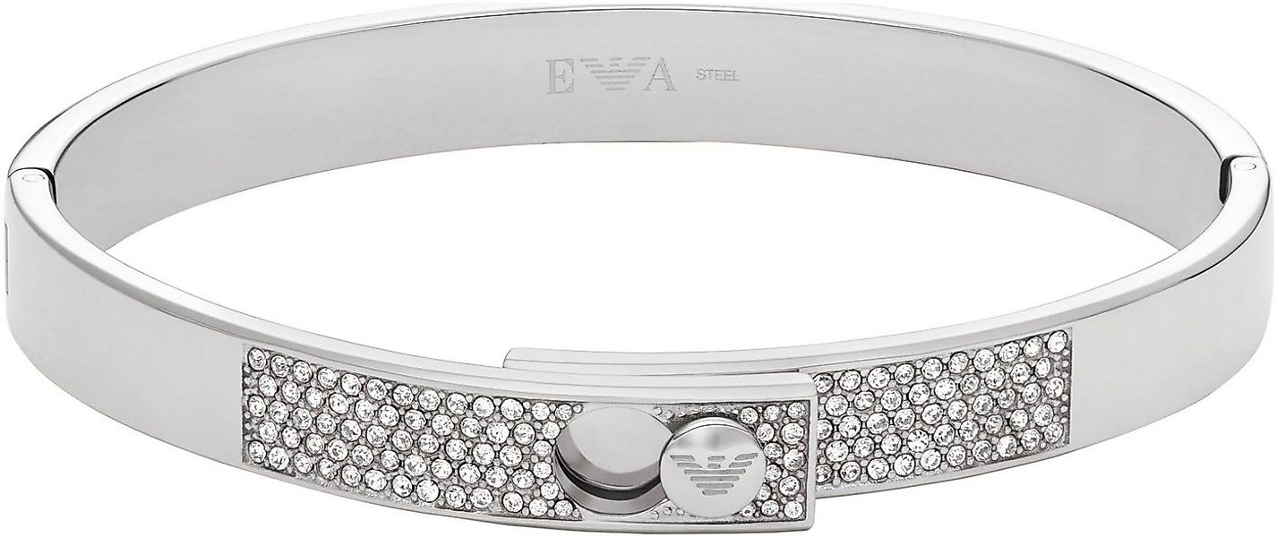 Emporio Armani Armreif Schmuck Geschenk Edelstahl COUPLES, mit Glassteinen günstig online kaufen