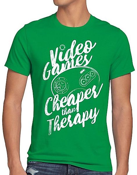 style3 T-Shirt Video Game Therapy gamer classic retro konsole sonic drive günstig online kaufen