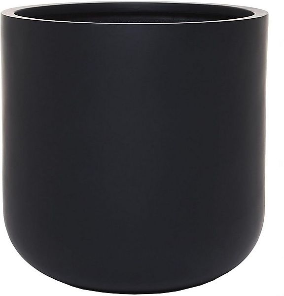VIVANNO Blumentopf Fiberglas CHICO Rund - Anthrazit Matt (1 St), 40x40 cm günstig online kaufen