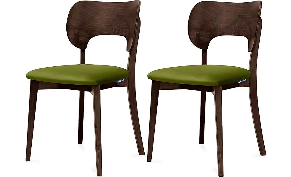 KONSIMO Holzstuhl 2er-Set   ¦ grün ¦ Maße (cm): B: 47 H: 80,5 Stühle > Pols günstig online kaufen