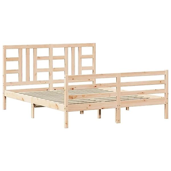 vidaXL Massivholzbett mit Kopfteil 160x200 cm 3193931 günstig online kaufen