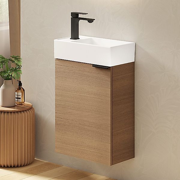 EMKE Waschtisch Kompakter Badschrank mit Waschbecken günstig online kaufen