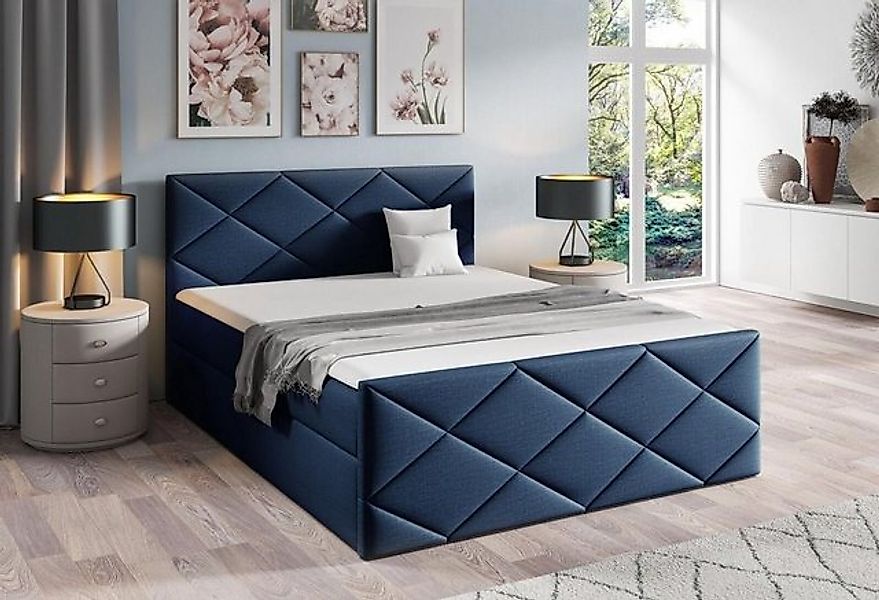 JVmoebel Bett Bettkasten Boxspringbett 180x200 Schlafzimmer Doppel Hotel Gr günstig online kaufen