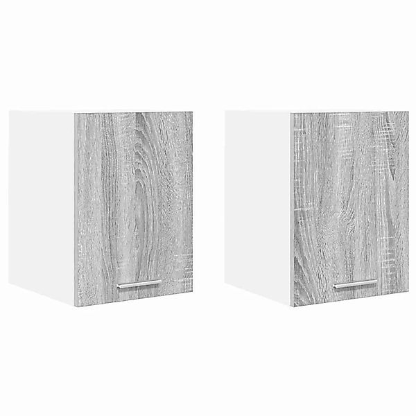 vidaXL Hängeschrank mit Tür 2 Stk Grau Sonoma und Weiß 30 x 31 x 40 cm 8841 günstig online kaufen