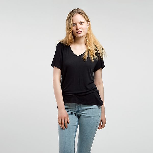 Lockeres T-shirt Mit V-ausschnitt günstig online kaufen