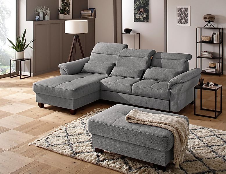 Home affaire Ecksofa "Solvei L-Form" mit Recamierenabschluß und Sitztiefenv günstig online kaufen