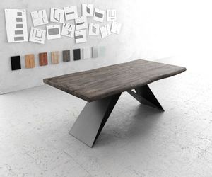 DELIFE Esstisch Edge, Akazie Platin 200x100 günstig online kaufen
