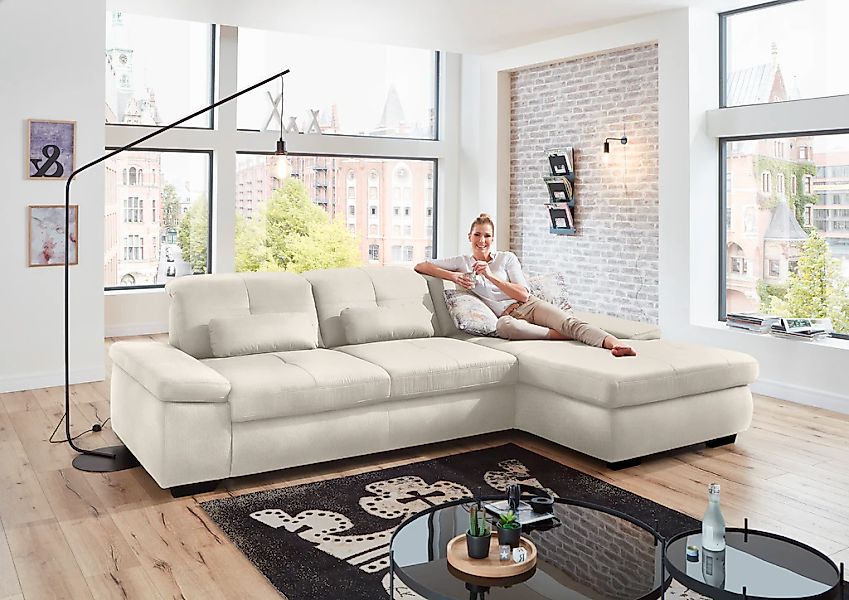 Die PlanBar Ecksofa "MP-IN16012 L-Form, mit Kaltschum-Polsterung", inkl. Si günstig online kaufen