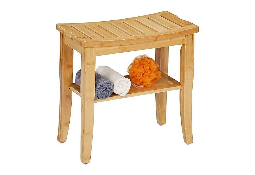 relaxdays Badhocker aus Bambus günstig online kaufen