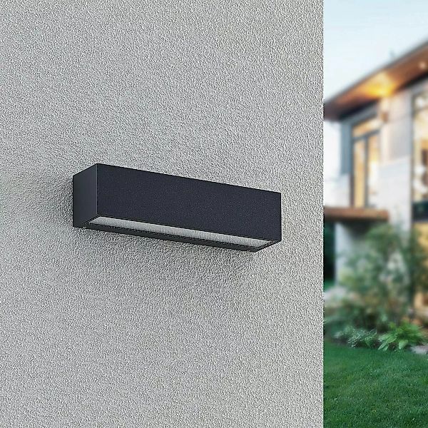 Arcchio LED-Wandleuchte Lengo, 25 cm, anthrazit, down, CCT günstig online kaufen
