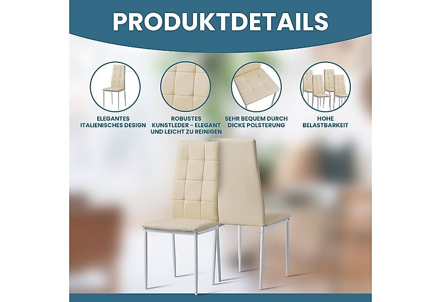 Albatros International Esszimmerstuhl Esszimmerstühle RIMINI 6er SET BeigeE günstig online kaufen