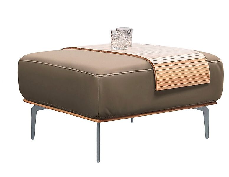 W.SCHILLIG Polsterhocker "run", mit elegantem Holzsockel, Füße in Silber ma günstig online kaufen
