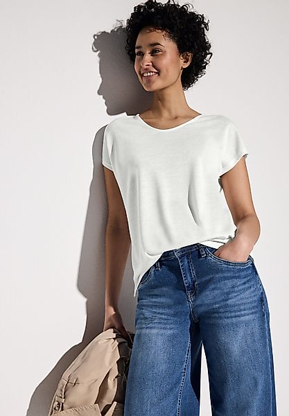 STREET ONE Shirttop mit seitlichen Schlitzen günstig online kaufen