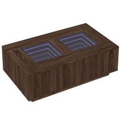 vidaXL Couchtisch Couchtisch mit Infinity-LED Braun günstig online kaufen