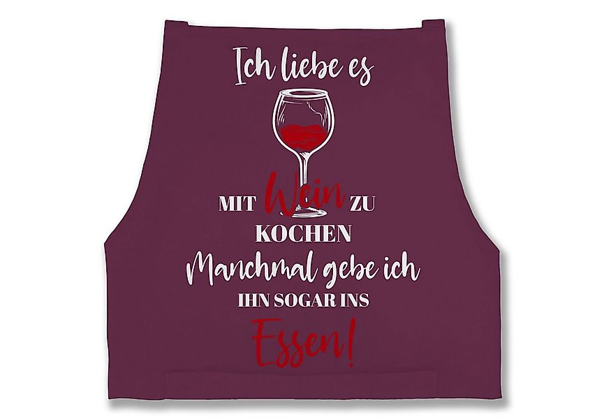 Shirtracer Kochschürze Ich liebe es mit Wein zu kochen, (1-tlg), Kochschürz günstig online kaufen