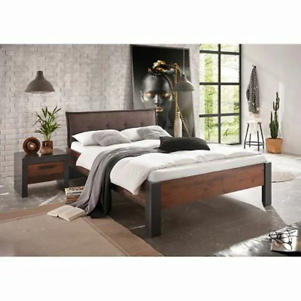 Lomadox Schlafzimmer Kombination Industrial Design BERLIN-S-61 Liegefläche günstig online kaufen
