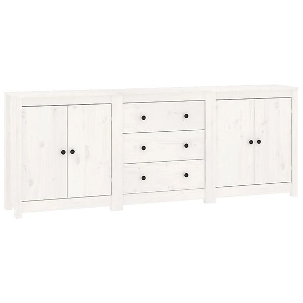 vidaXL Sideboard Weiß 210x35x80 cm Massivholz Kiefer 3114070 günstig online kaufen