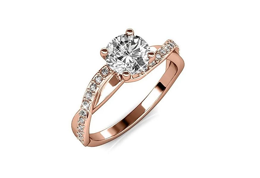 Ella Eisvogel Fingerring Eleanor Ring: 18k Goldlegierung & österreichischer günstig online kaufen