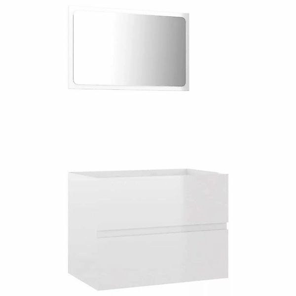 vidaXL 2-tlg. Badmöbel-Set Hochglanz-Weiß Holzwerkstoff Modell 10 günstig online kaufen