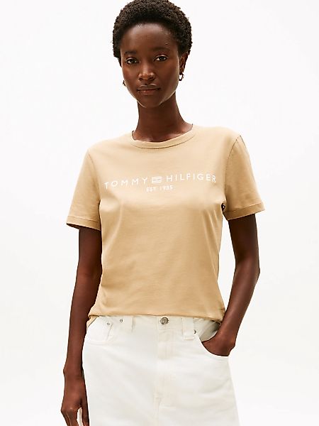 Tommy Hilfiger "REG CORP LOGO C-NK mit Logoschriftzug und Stickerei" Baumwo günstig online kaufen