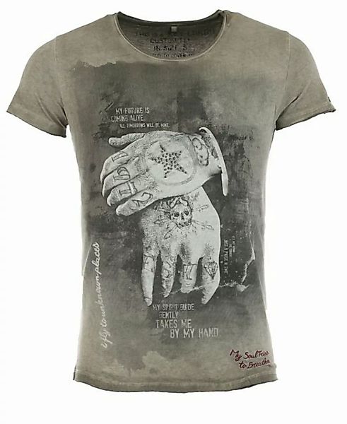 Key Largo T-Shirt T-Shirt Alive Tattoo Hand Print Motiv vintage Look MT0008 günstig online kaufen