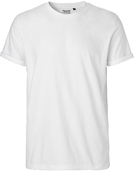 Neutral Rundhalsshirt Herren Roll Up Sleeve günstig online kaufen