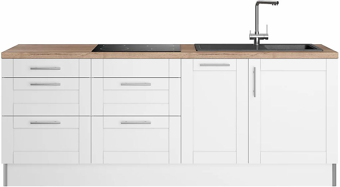 KOCHSTATION Küche "KS-Ahus", Breite 225 cm, wahlw. Mit E-Geräten, Soft Clos günstig online kaufen
