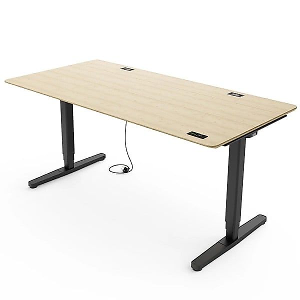 Yaasa Desk Pro Nature Schreibtisch | Tischplatte Bambus | el. höhenverstell günstig online kaufen