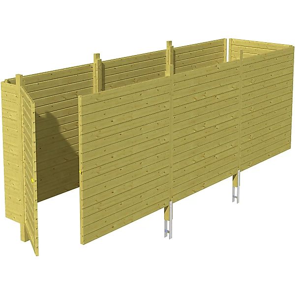 Skan Holz Abstellraum C5 573 x 164 cm Profilschalung Grün imprägniert günstig online kaufen